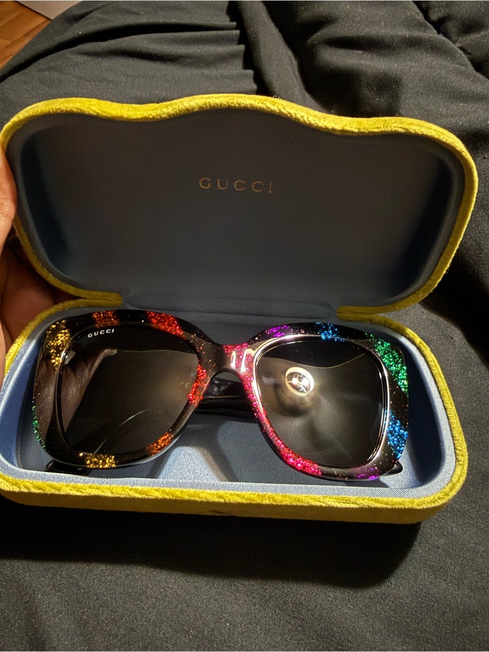 Gucci Rainbow Glitter Cat-Eye Sunglasses